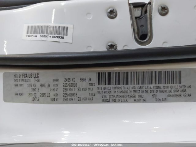 1C4PJMDX0KD243958 Jeep Cherokee Limited 4x4