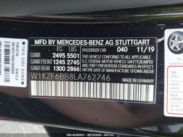 W1KZF6BB8LA762746 Mercedes-Benz Amg E 53 4matic