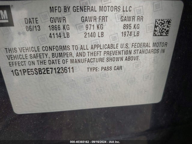 Chevrolet Cruze 2lt Auto 2014 1G1PE5SB2E7123611 Image 9