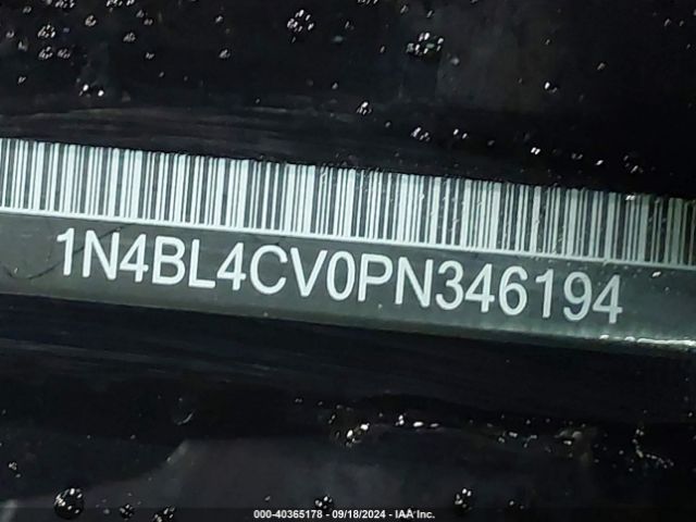 1N4BL4CV0PN346194 Nissan Altima Sr Fwd