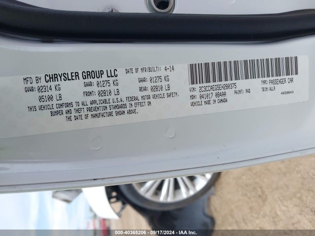 2C3CCAEG5EH280375 Chrysler 300C