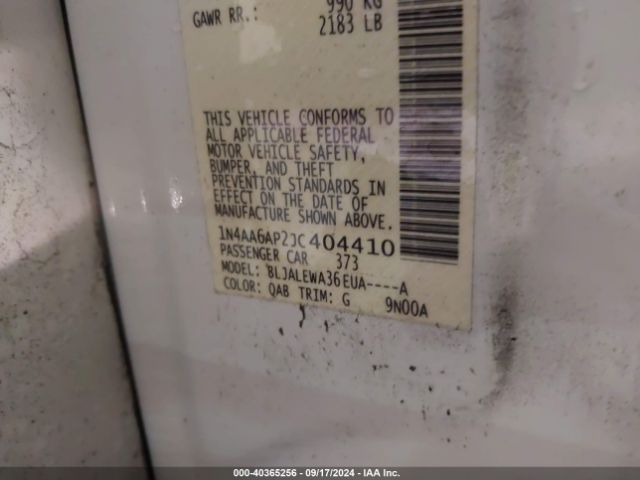 1N4AA6AP2JC404410 Nissan Maxima 3.5 Sl