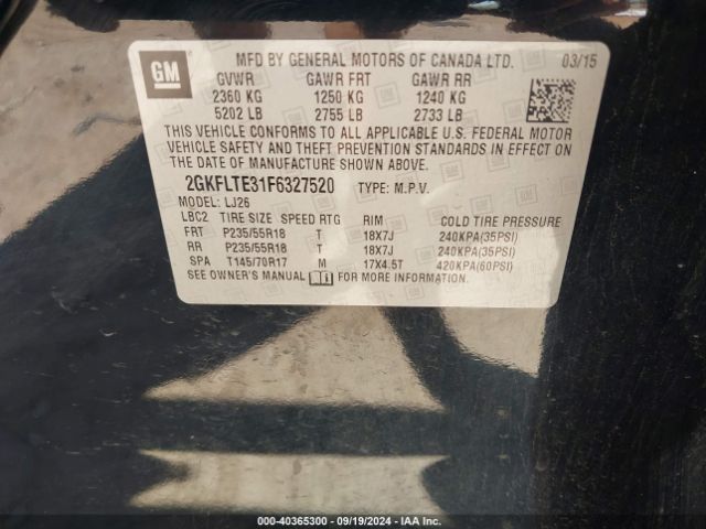 2GKFLTE31F6327520 GMC Terrain Slt-2
