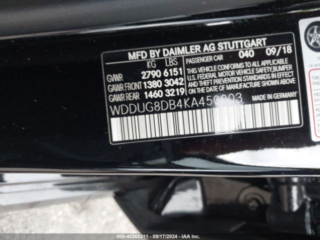 WDDUG8DB4KA450003 Mercedes-Benz S 560