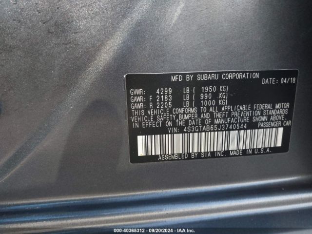 4S3GTAB65J3740544 Subaru Impreza 2.0i Premium