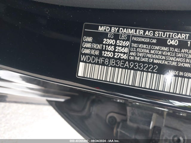WDDHF8JB3EA933222 Mercedes-Benz E 350 4matic/e 350 Sport