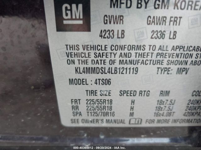 KL4MMDSL4LB121119 Buick Encore Gx Fwd Select