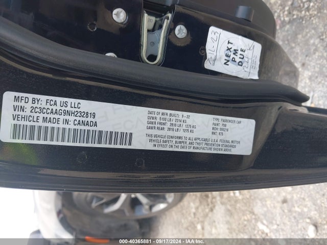 2C3CCAAG9NH232819 Chrysler 300 Touring