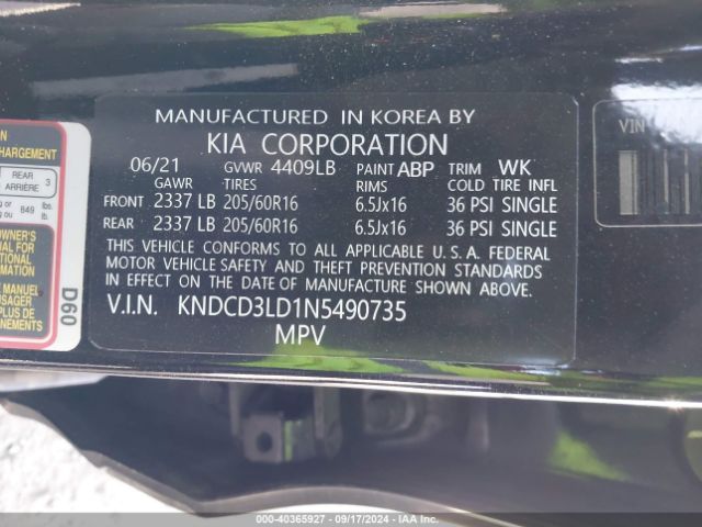 KNDCD3LD1N5490735 KIA Niro Plug-in Hybrid Ex