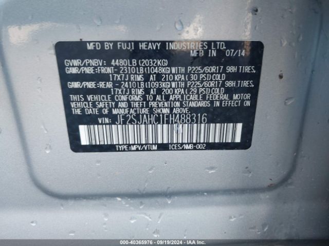 JF2SJAHC1FH488316 Subaru Forester 2.5i Limited