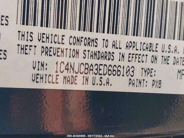 1C4NJCBA3ED666103 Jeep Compass Sport