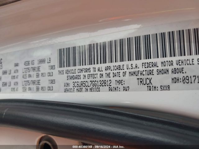 3C6UR5CL7GG132812 RAM 2500 Tradesman