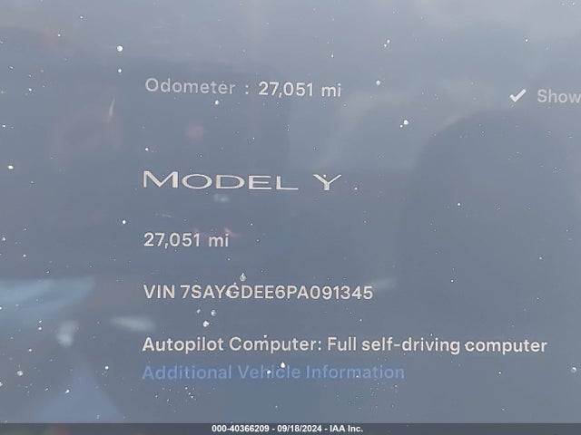 2023 TESLA MODEL Y 7SAYGDEE6PA091345 Photo 6