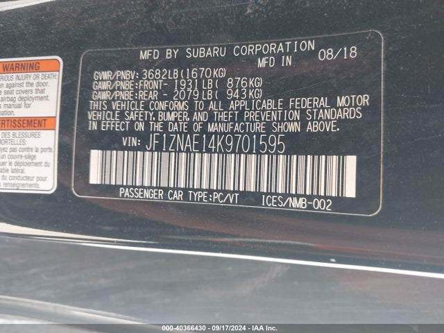 Toyota 86 Trd Se 2019 JF1ZNAE14K9701595 Image 9