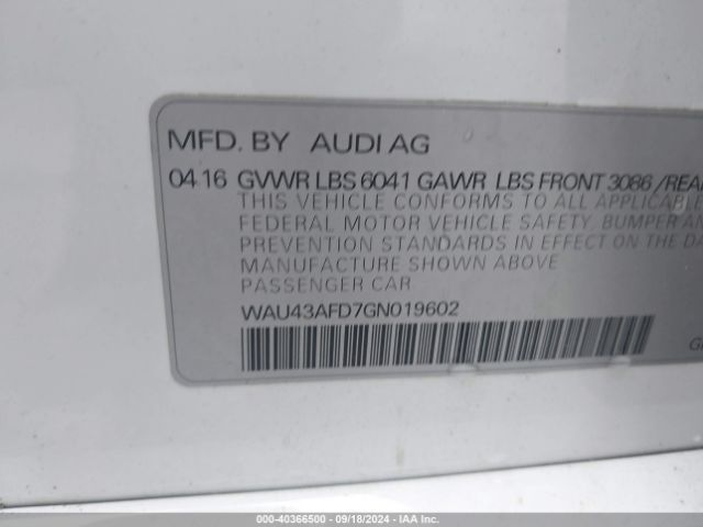 WAU43AFD7GN019602 Audi A8 L 4.0t Sport