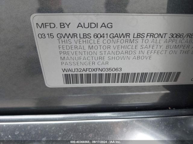 WAU32AFDXFN035063 Audi A8 L 4.0t