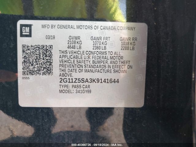 2G11Z5SA3K9141644 Chevrolet IMPALA LT