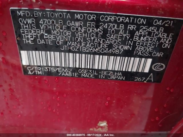 JTHGZ1B26M5044987 Lexus Is 350 F Sport