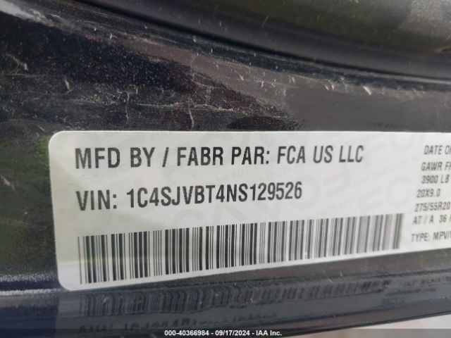1C4SJVBT4NS129526 Jeep Wagoneer Series Ii