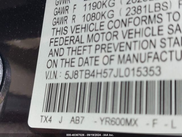 5J8TB4H57JL015353 Acura Rdx Technology   Acurawatch Plus Packages/technology Package