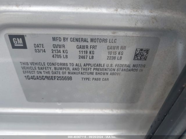 1G4GA5GR6EF255698 Buick Lacrosse