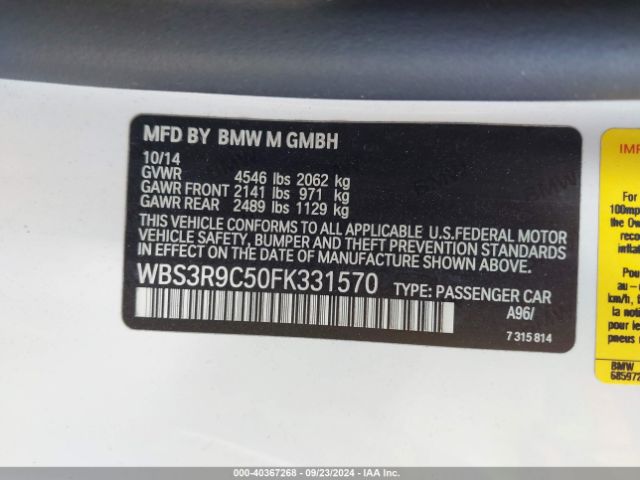 WBS3R9C50FK331570 BMW M4