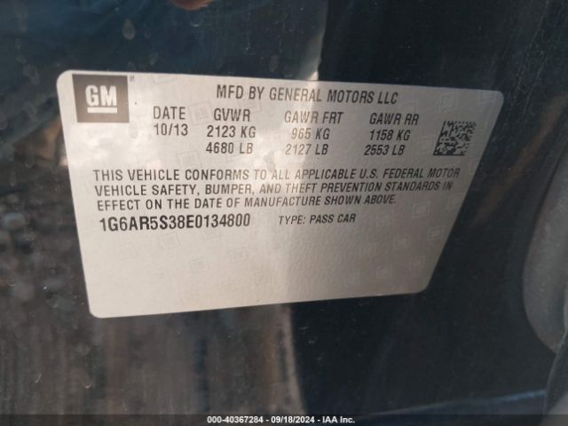 1G6AR5S38E0134800 Cadillac CTS LUXURY