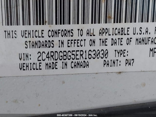 Продаж на аукціоні авто 2014 Dodge Grand Caravan Se, vin: 2C4RDGBG5ER163030, номер лоту: 40367359