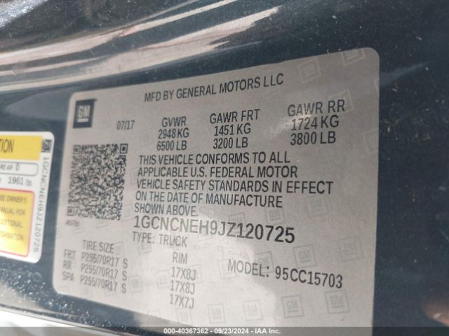 1GCNCNEH9JZ120725 Chevrolet Silverado 1500 Ls