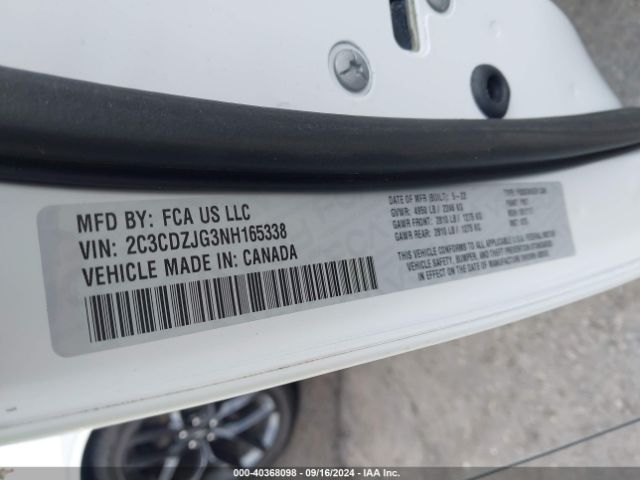 2C3CDZJG3NH165338 Dodge Challenger Gt