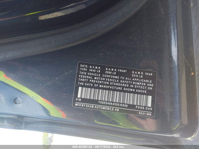 2005 SAAB 9-5 YS3ED49A453515336 Photo 8