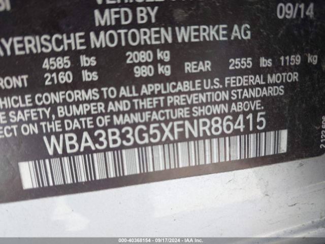 WBA3B3G5XFNR86415 BMW 328i Xdrive
