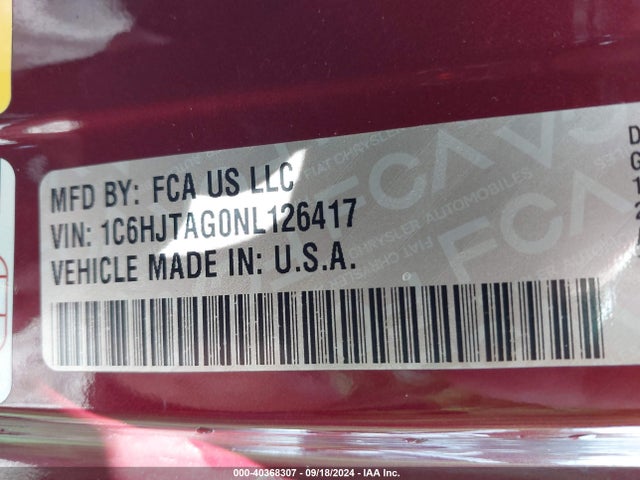 Jeep Gladiator Altitude 4x4 2022 1C6HJTAG0NL126417 Image 9