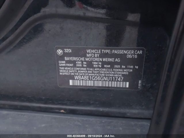 WBA8E1G56GNU11747 BMW 320i