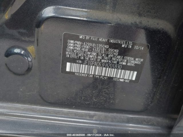 JF1GPAC63FH201830 Subaru Impreza 2.0i Premium