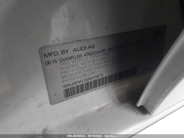 2016 AUDI A4 WAUAFAFL2GN003812 Photo 8