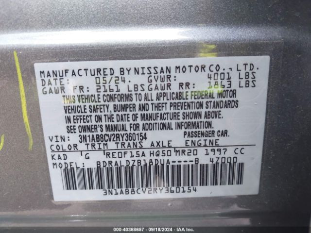 2024 NISSAN SENTRA 3N1AB8CV2RY360154 Photo 8