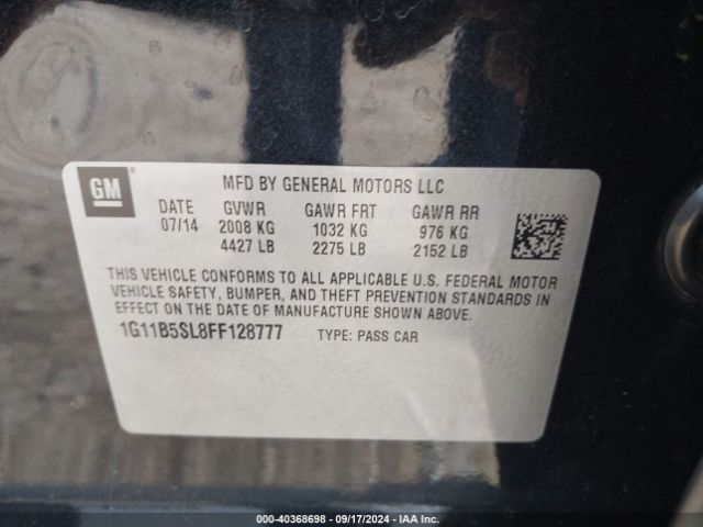 1G11B5SL8FF128777 Chevrolet MALIBU LS
