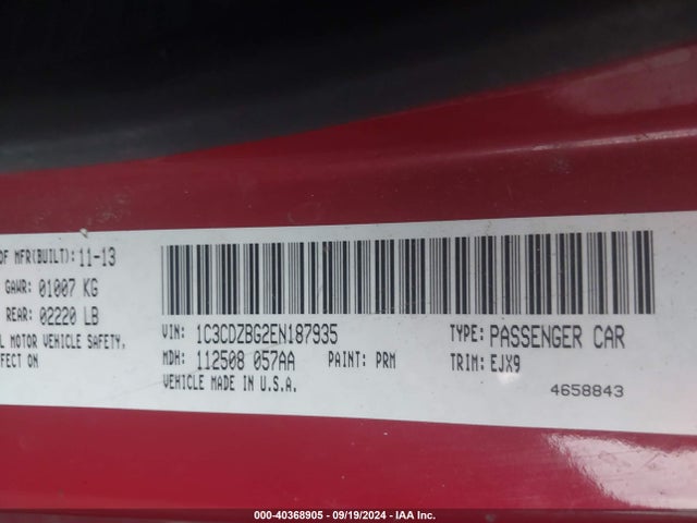 Dodge Avenger R/t 2014 1C3CDZBG2EN187935 Image 9