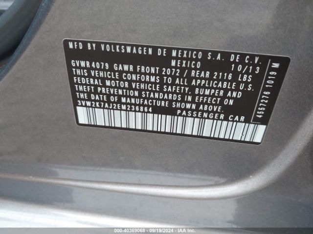 3VW2K7AJ2EM236864 Volkswagen Jetta 2.0l S
