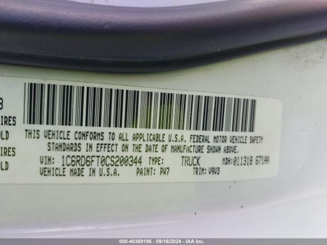 2012 RAM 1500 1C6RD6FT0CS200344 Photo 8