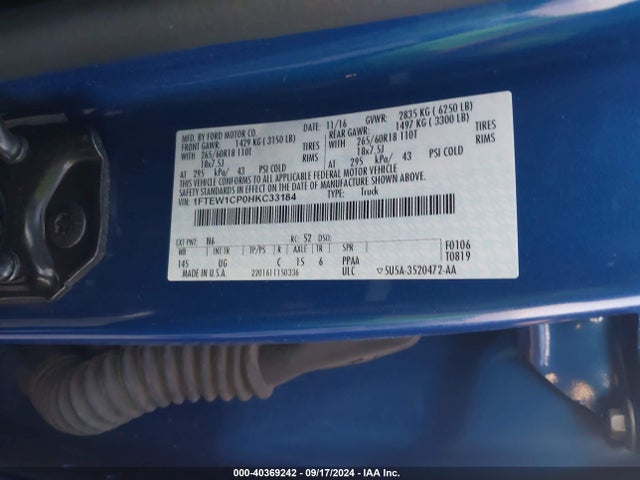 Ford 2.7l-4v 2017 1FTEW1CP0HKC33184 Image 25