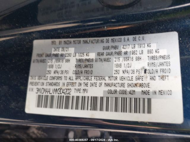 3MVDMAALXMM304202 Mazda Cx-30 2.5 S