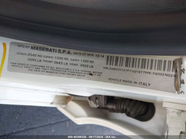 ZAM57RTA7F1142127 Maserati Ghibli S Q4