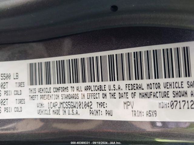 1C4PJMCS5GW101042 Jeep Cherokee Latitude