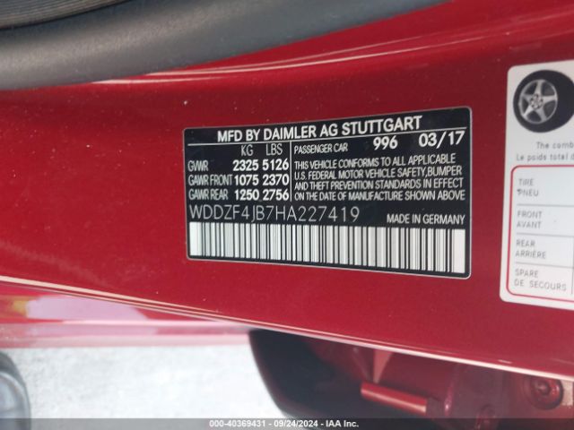 WDDZF4JB7HA227419 Mercedes-Benz E 300