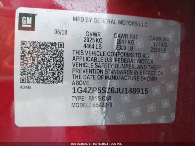 1G4ZP5SZ6JU148915 Buick Lacrosse Essence