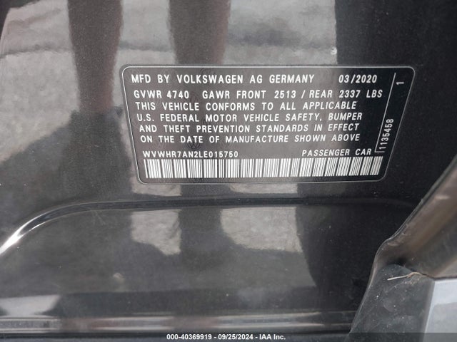 WVWHR7AN2LE015750 Volkswagen Arteon 2.0t Sel R-line