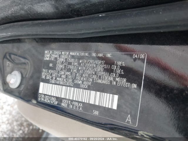 2006 TOYOTA TUNDRA 5TBDT48186S530762 Photo 8