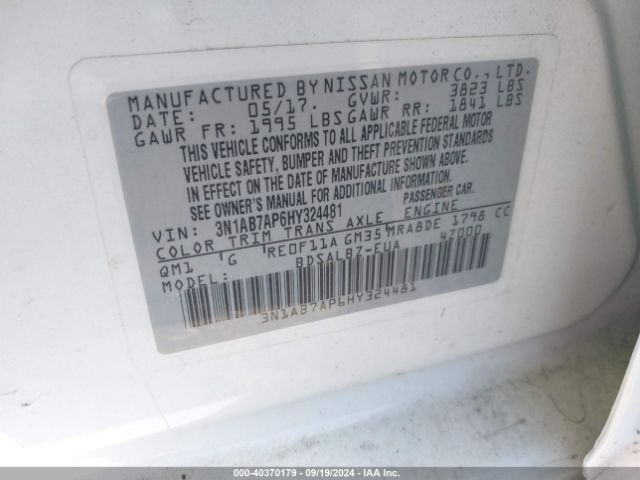 3N1AB7AP6HY324481 Nissan SENTRA S